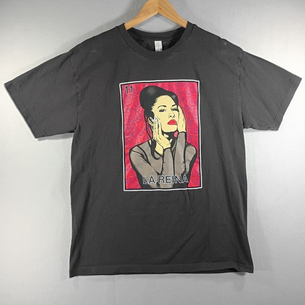Vintage La Reina 100% Cotton Black T Shirt Grande, Large